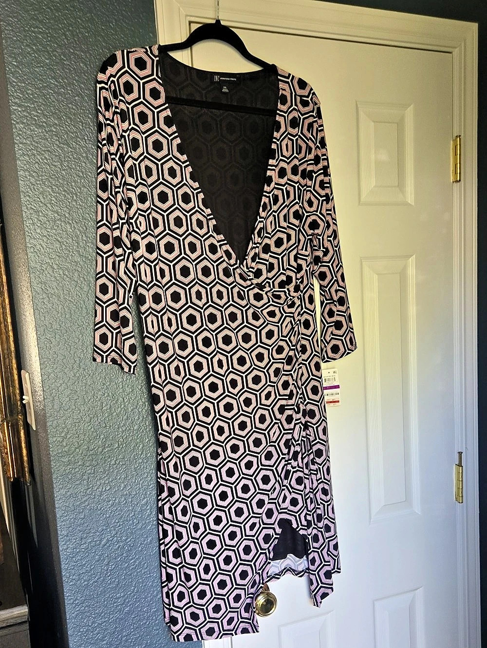 INC International Concepts Bullseye Geo Geometric Midi Dress NWT